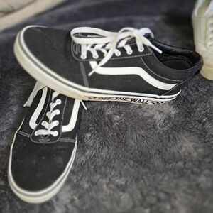 Vans Black and White Old Skool Skate Shoes